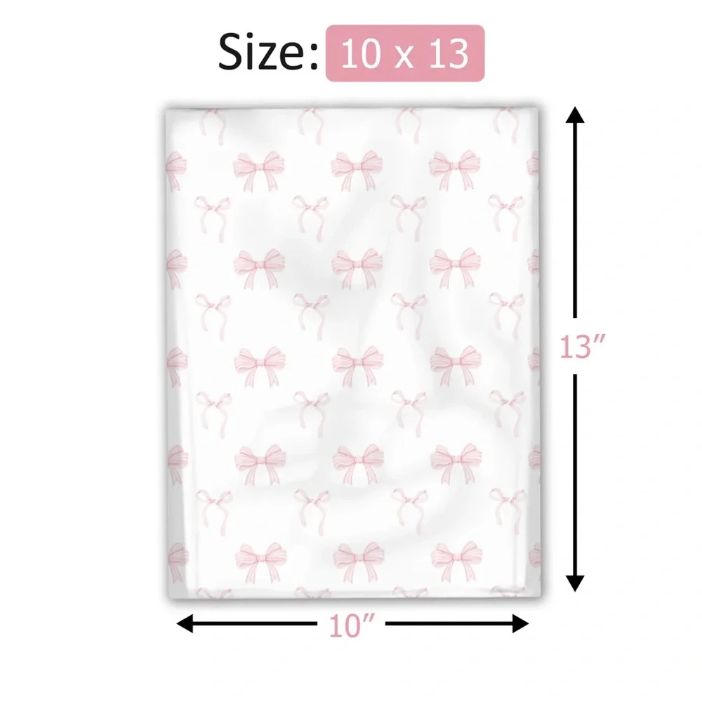 Pink Bow Polymailers - 15 - 10x13”